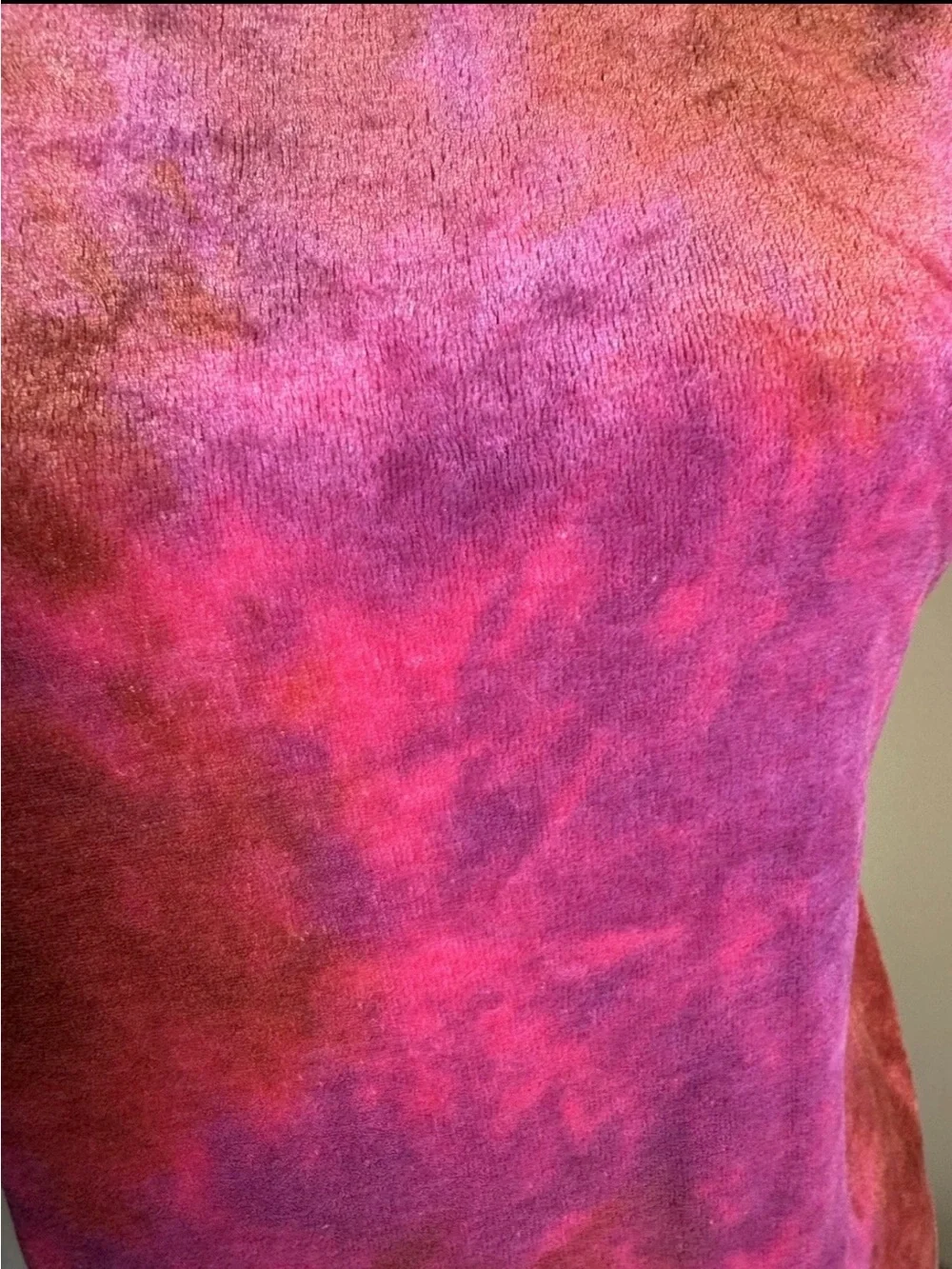 Free People Pink and Purple Tie-Dye Short Sleeve Tee Medium Velvet Feel
